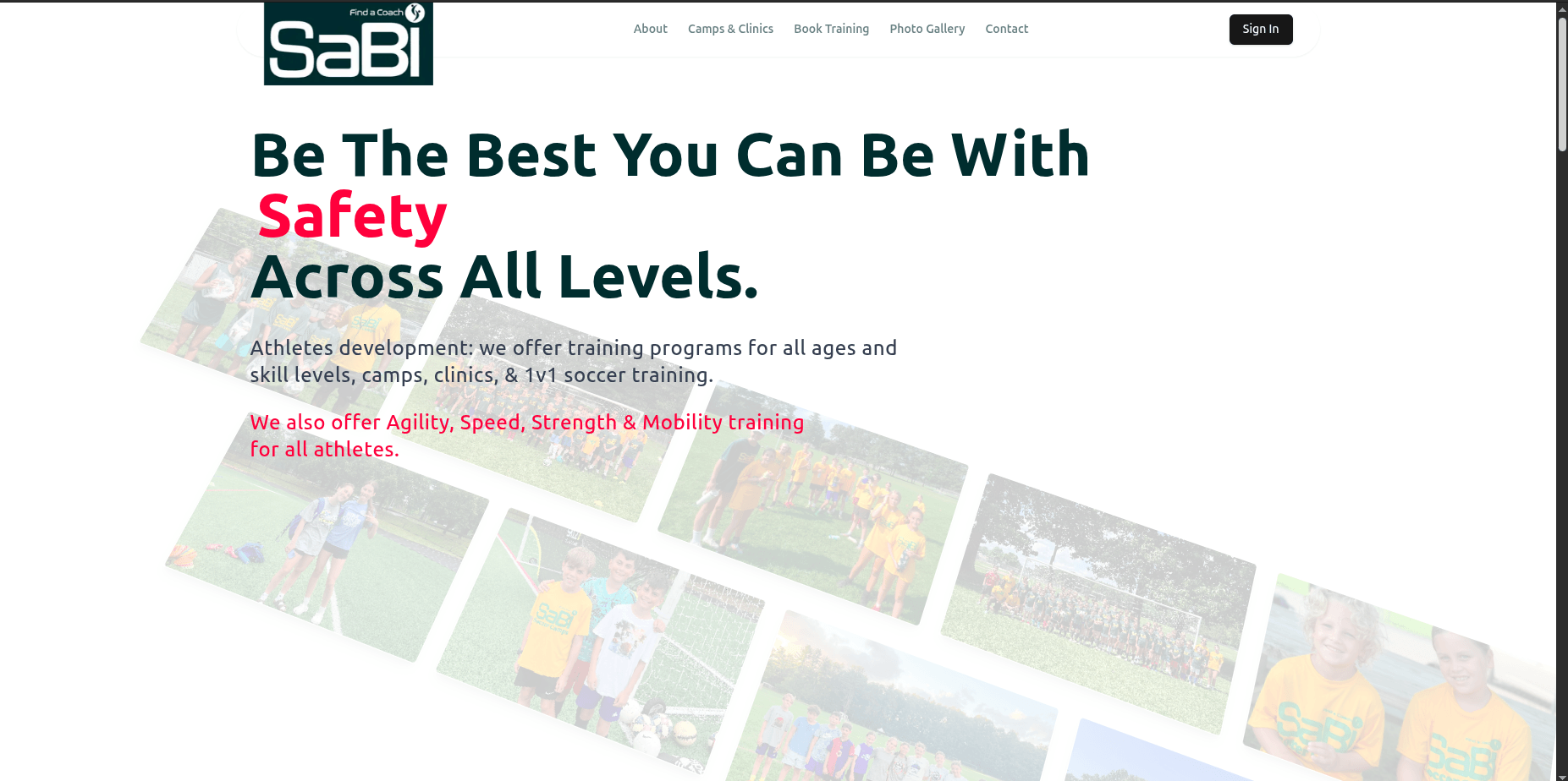 Screenshot of Sabi Coach