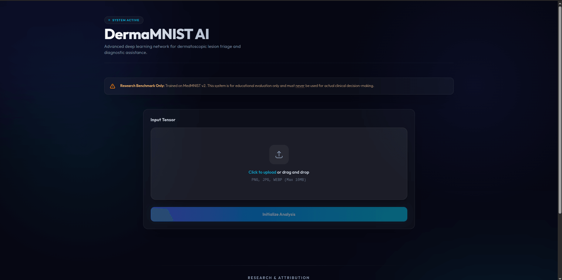 Screenshot of DermaMNIST
